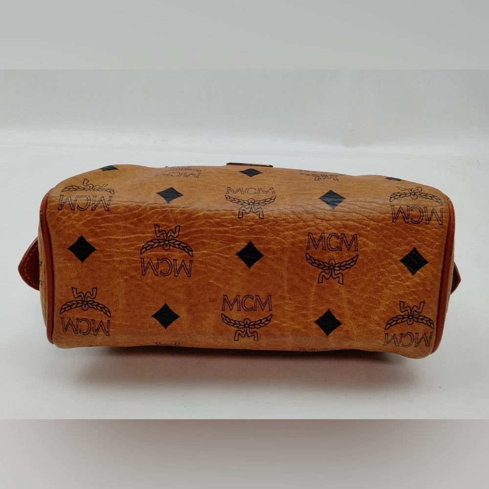 MCM MINI Cognac Visetos Satchel/ MCM MINI Hand Bag Brown PVC - Picture 5 of 10